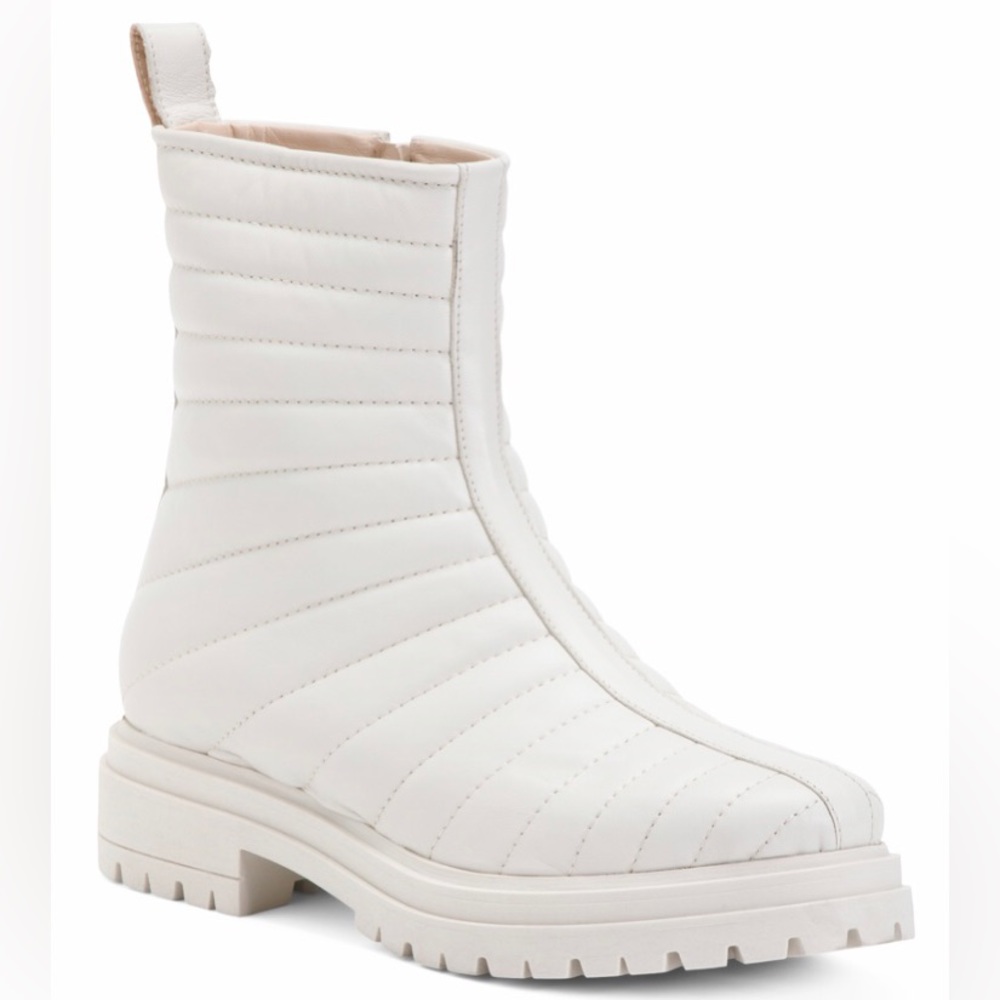 Napoleoni Leather Quilted Booties